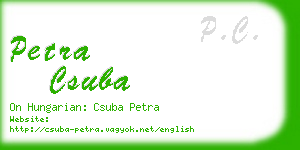 petra csuba business card